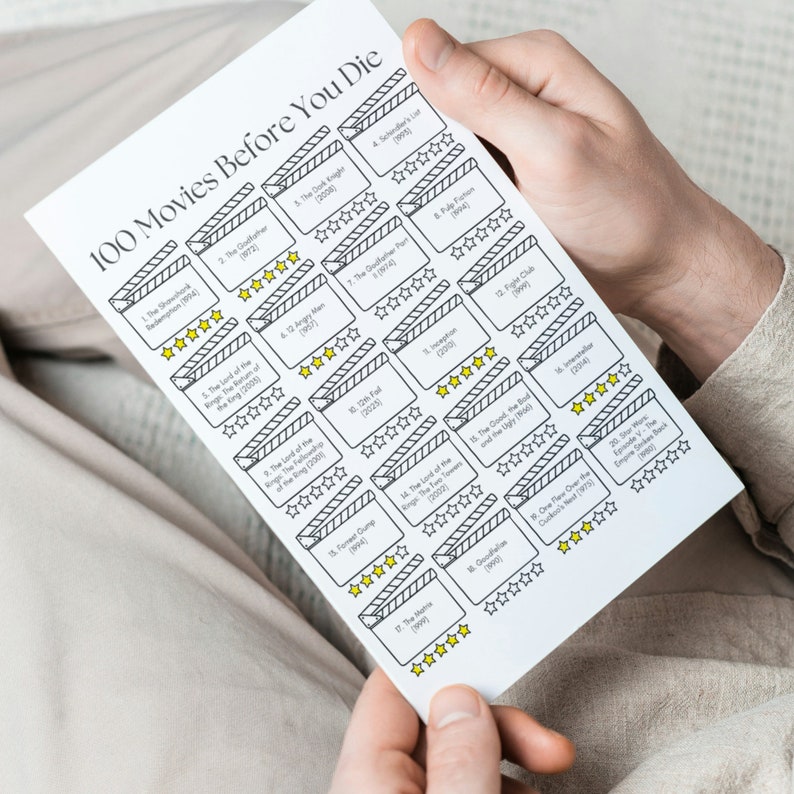 Ultimate Movie Journal Checklist - Etsy