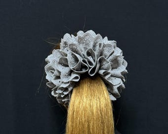 Gray Lace Scrunchies - Elegant Hair Ties - Set of 2 - Etsy display picture 3