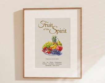 Fruit of the Spirit Modern Christian Art Bible Verse Wall Art Christian ...