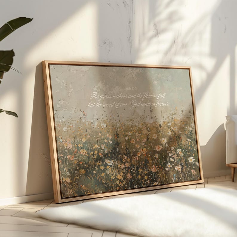Isaiah Meadow Christian Wall Art Bible Verse Decor Modern Christian ...