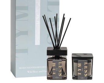 Aromatic Home Spa Set - OUD Reed Diffuser with Relaxing Candle Duo, Home Decor