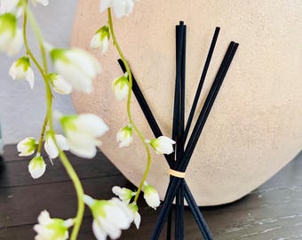 Luxury Black Diffuser Reeds: Aromatherapy Scent Sticks (20ea)