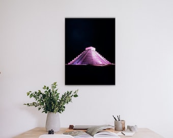 Chichen Itza Pyramid Photo Print: El Castillo Mayan Ruins Wall Art