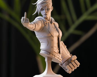 VI BUST - League of Legends / Figura verniciabile / Statua stampata in 3D 12K altamente dettagliata / Pronta per primer e verniciatura / Figurina di h3LL