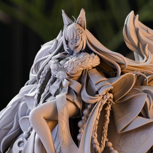 BATTLESHIP EMPRESS | Paintable Figure | Highly Detailed 12K 3D Printed Statue | Ready for Priming & Painting | Bulkamancer Figurine