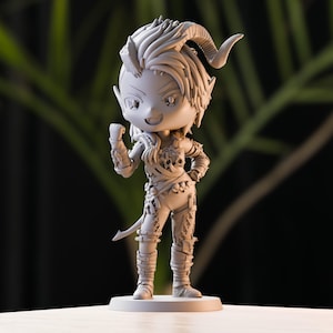 CHIBI KARLACH - Baldurs Gate 3 | Paintable Figure | Highly Detailed 12K 3D Printed Statue | Ready for Priming & Painting | Figurine