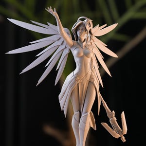GUARDIAN ANGEL | Paintable Figure | Highly Detailed 12K 3D Printed Statue | Ready for Priming & Painting | Bulkamancer Figurine
