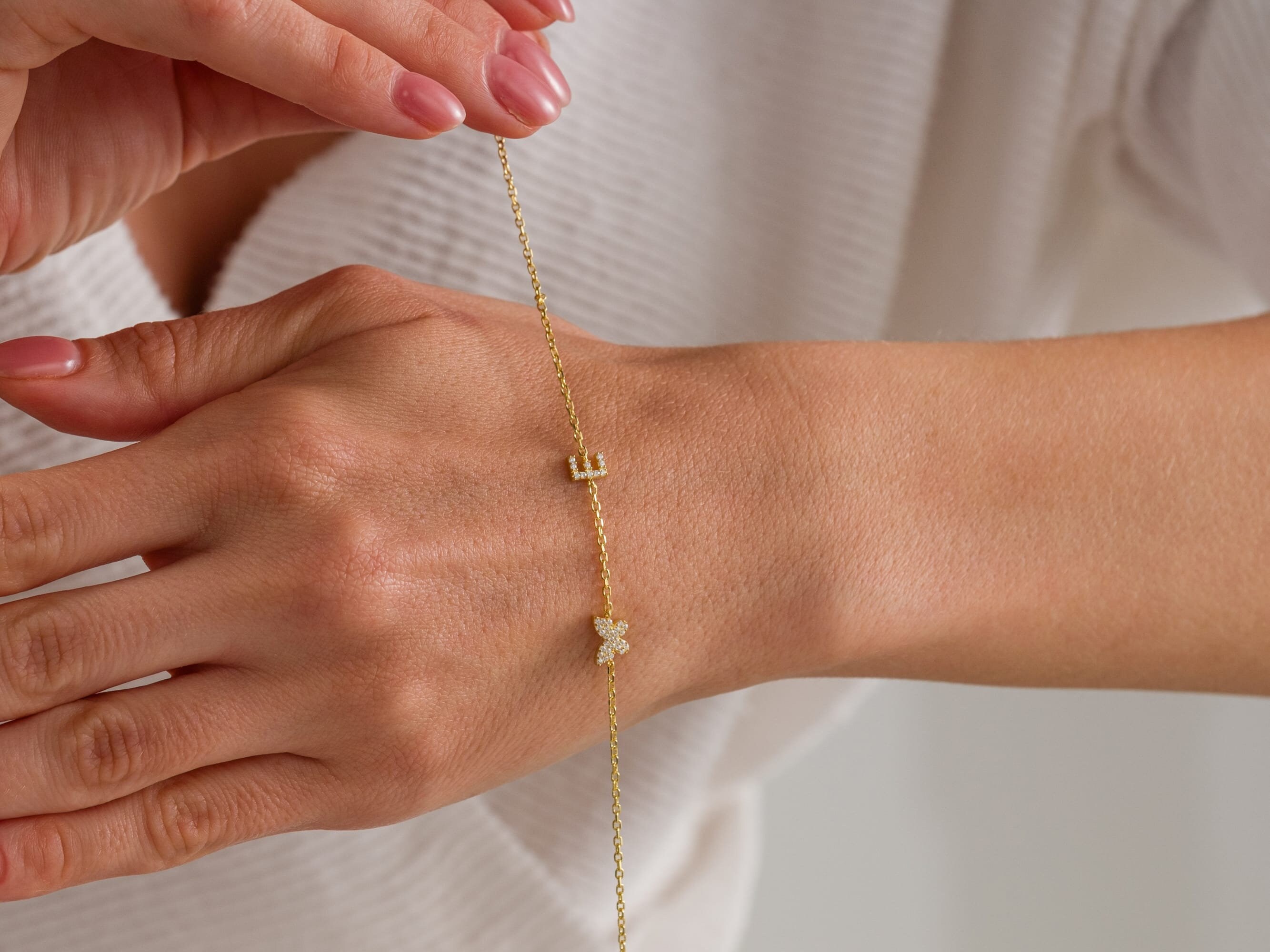 ブレスレット NMBR Signature Chain Bracelet #5935 Leslie's Sterling Silver Polished Link Bracelet QLF499-7.5