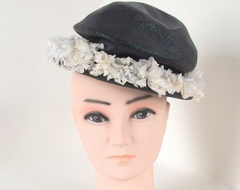 United Hatter Cap & Millinery Black Straw Lace Flowers  display picture 2