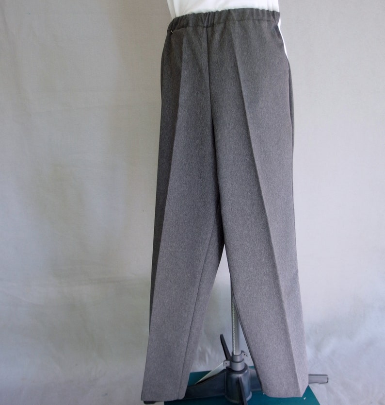 Vintage 1990/'s Donn Kenny Adjustable Waist Slacks Fits Size Small Gray Knit Pants