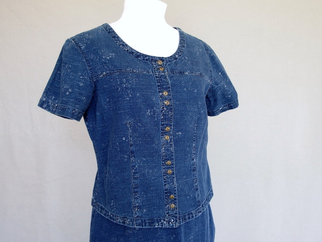 Denim Skirt and Top Vintage Requirements Skirt and Weskit, Size