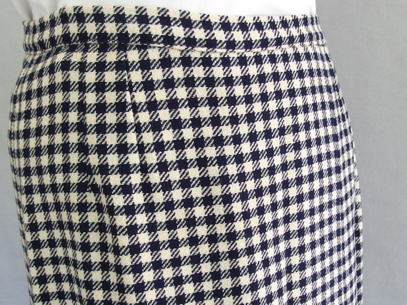 Blue Check Skirt, Vintage Plaid Skirt, Fits Size … - image 5