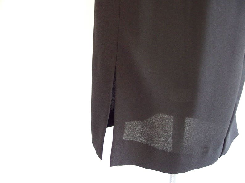 Little Black Dress Vintage 1980's Two Piece Ruffled Peplum Dress, Fits Size 6, Small image 8