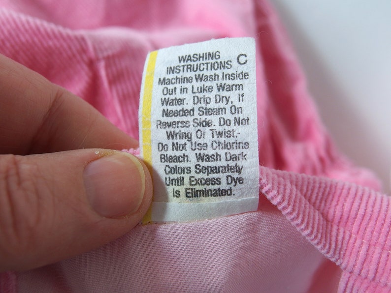 Size 3-6 Mos. Vintage 1980/'s Corduroy Bibs Pink Baby Togs Overalls for Girls with Coordinating Shirt