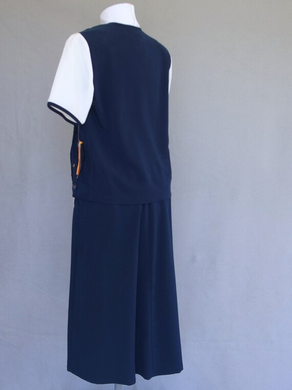 Navy Koret Outfit, Vintage Skirt and Top, NWT, Sm… - image 7