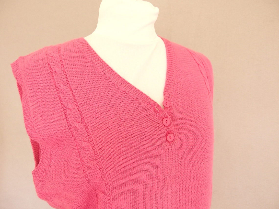 pink sweater vest womens