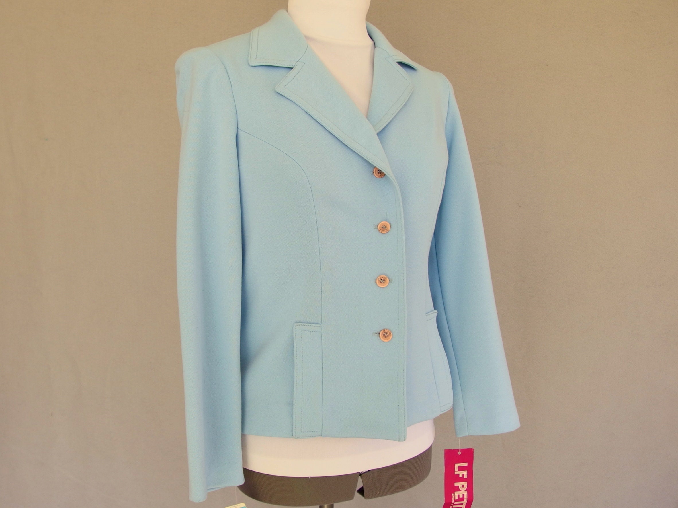 ジャケット・アウター 70s remake Tailored jacket Vintage Blue Tailored Jacket, Vintage 1970's Polyester Blazer, NWT