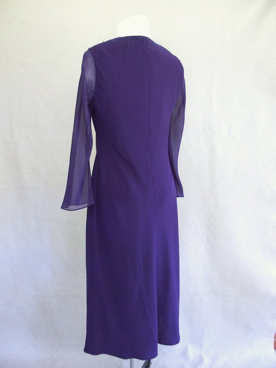 Purple Party Dress, Beaded Cocktail Party Dress b… - image 8