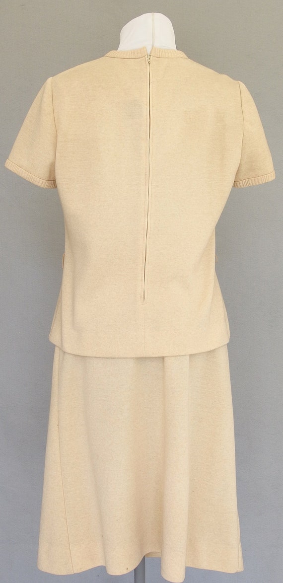 Beige Knit Skirt and Top, Vintage 1970's Leslie F… - image 6
