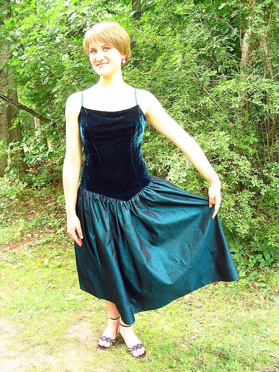 upcycled formal dresses Teal Dress for Party or Prom, Fits Size 8, Small R61 Occasion:NEW YEARS EVE