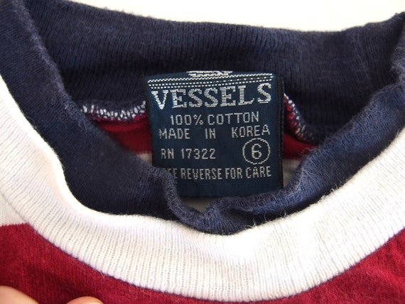 Vessels Polo Pullover Shirt, Vintage 1990's Long … - image 4