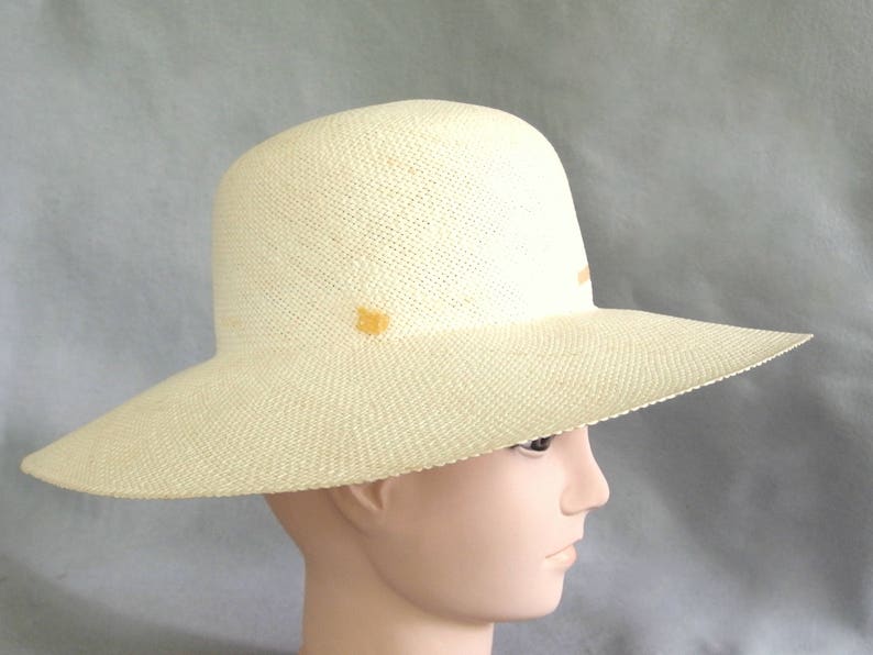 FLAT STRAW HAT IVORY 672723 main image 1