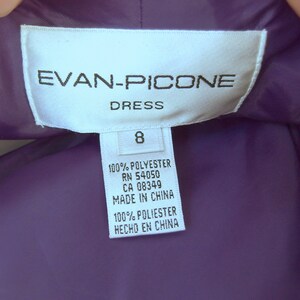 Purple Party Dress, Beaded Cocktail Party Dress by Evan Picone, Fits Size 8, Small image 9