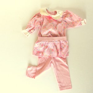 Vintage 1980's Baby Outfit - Carter's Pink Ruffled Girl's Pants and Top, Talla 6 Meses