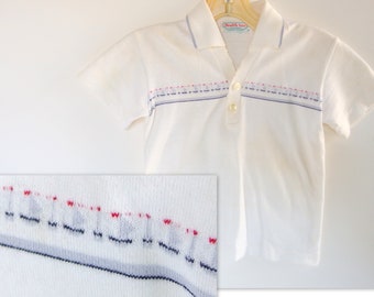 Polo vintage de punto para niño de Healthtex, años 60, talla 4T