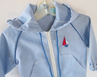 Vintage 1980's Toddler Boy's Unlined Jacket, Spring Coat, Size Probably 18 Mos.