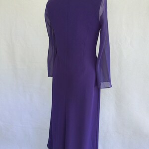 Purple Party Dress, Beaded Cocktail Party Dress by Evan Picone, Fits Size 8, Small image 6