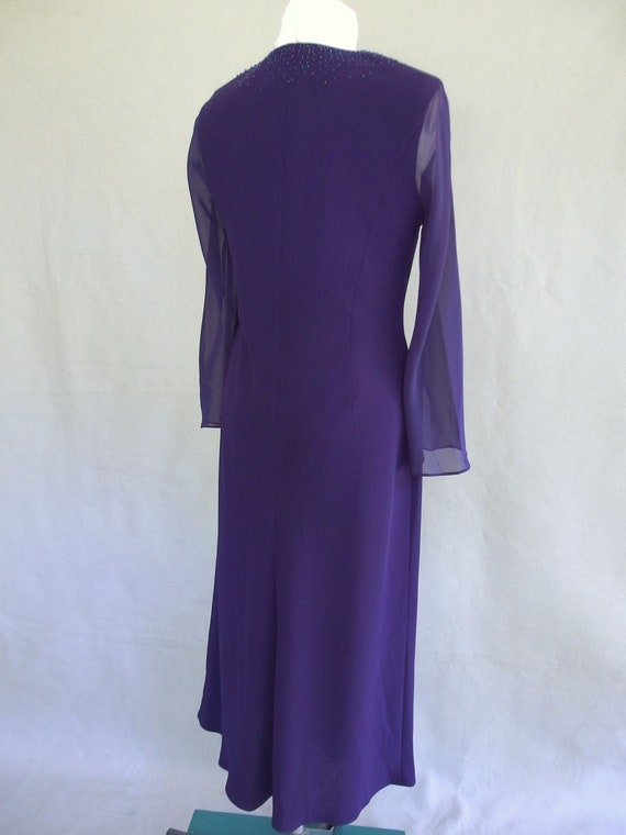 Purple Party Dress, Beaded Cocktail Party Dress b… - image 6