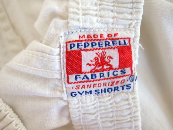 Vintage 1940's Men's White Gym Shorts - image 7