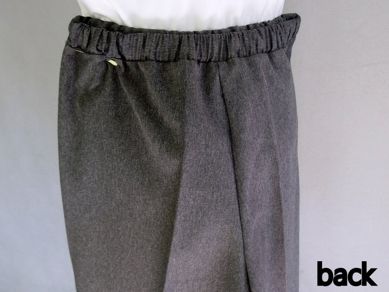 Vintage 1990/'s Donn Kenny Adjustable Waist Slacks Fits Size Small Gray Knit Pants