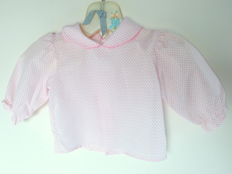 Size 3-6 Mos. Vintage 1980/'s Corduroy Bibs Pink Baby Togs Overalls for Girls with Coordinating Shirt