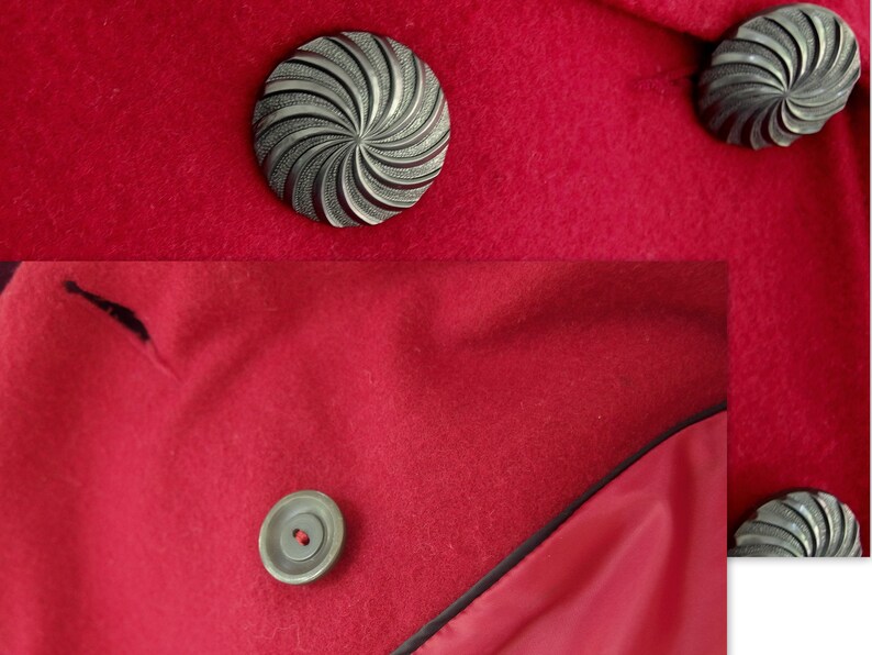 Red Swing Coat Vintage Short Wool Jacket Fits Size 16 Large Etsy