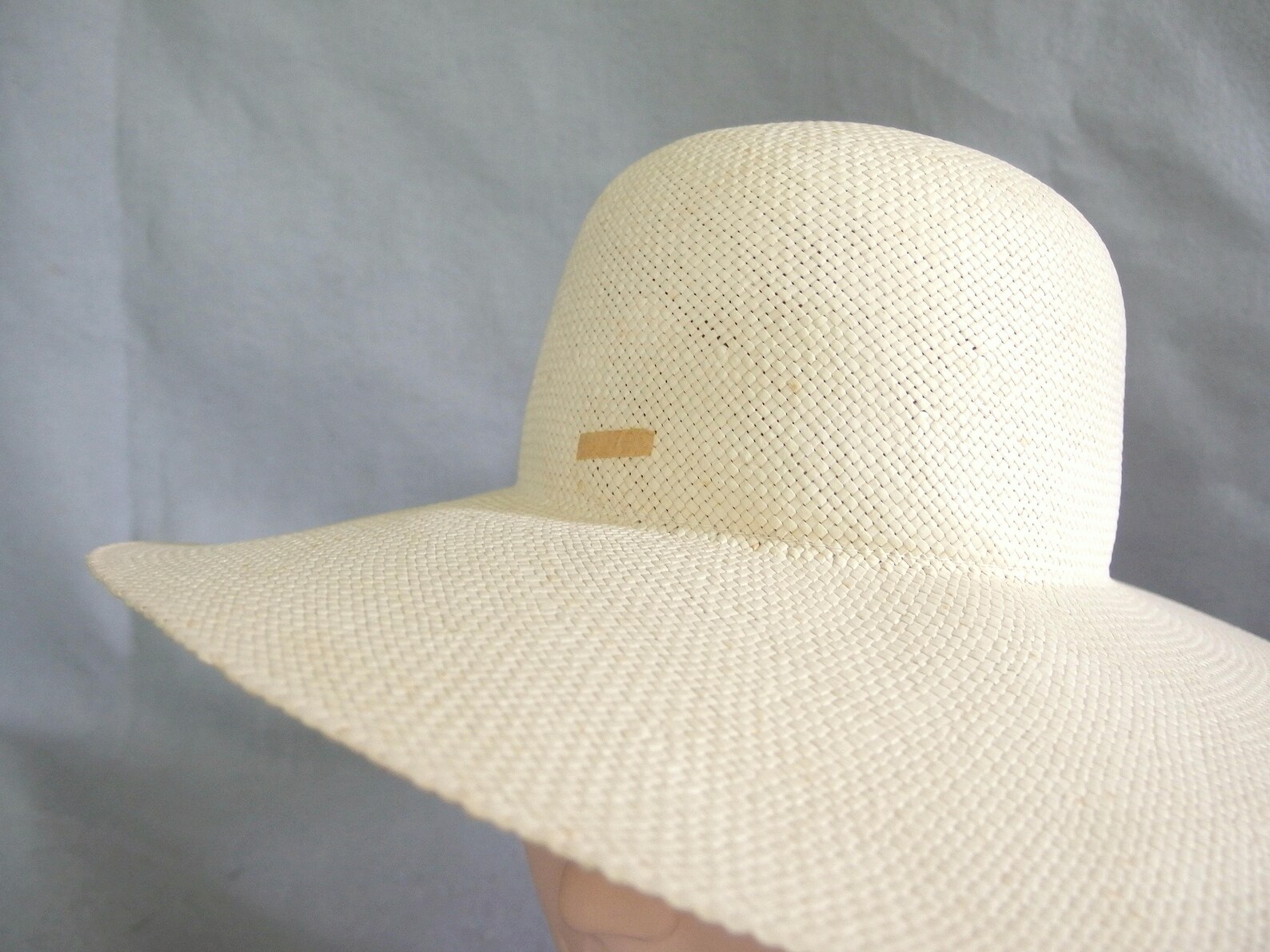 FLAT STRAW HAT IVORY 672723 main image 0