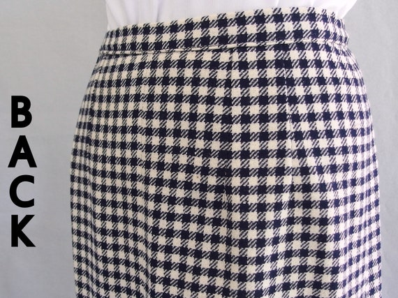 Blue Check Skirt, Vintage Plaid Skirt, Fits Size … - image 7