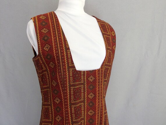 Ethnic Print Jumper, Vintage Handmade Dress, Fits… - image 9
