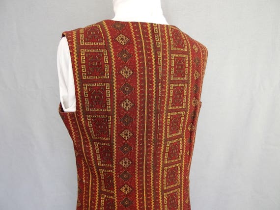 Ethnic Print Jumper, Vintage Handmade Dress, Fits… - image 4