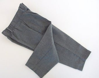 Gray Boy Toddler Pants, Vintage 1980's Pleated Front Slacks, Size 2T?