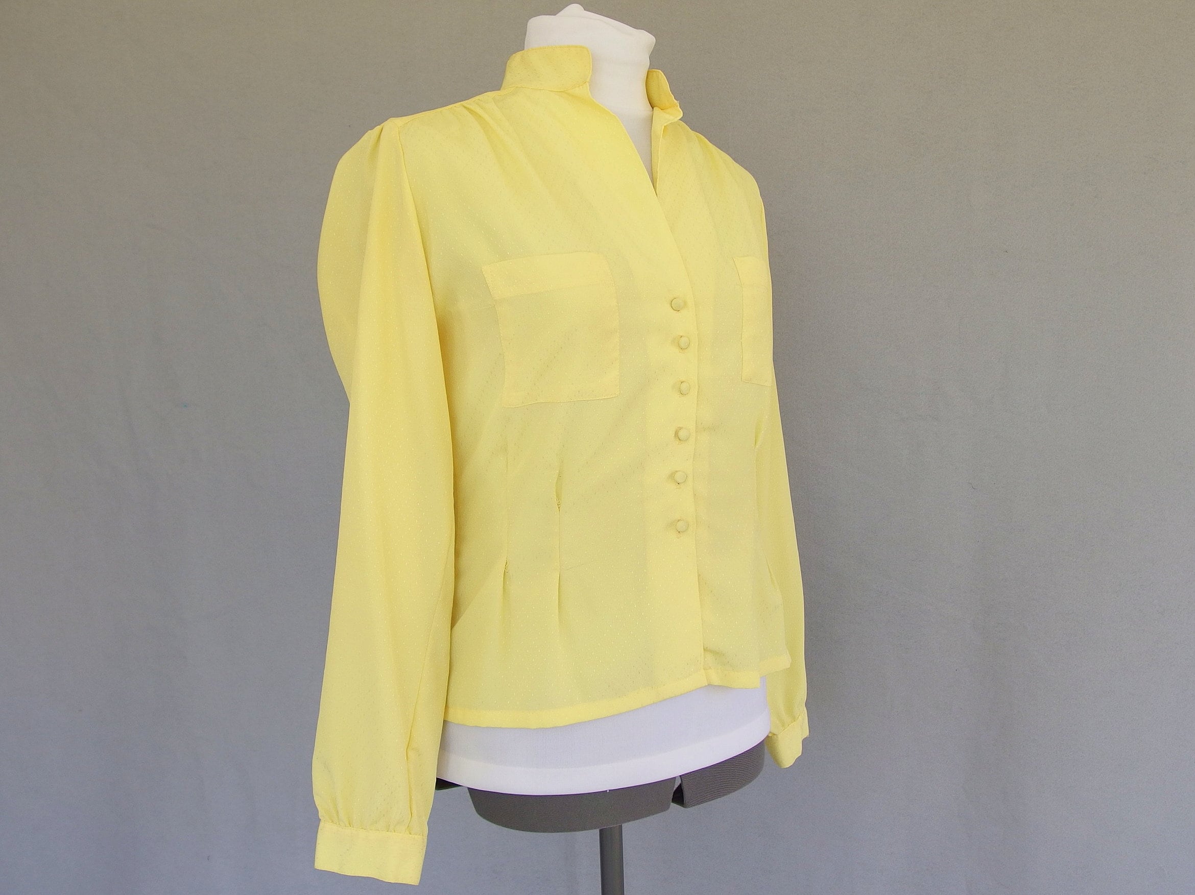 Vintage Yellow Blouse Vintage 1970's 