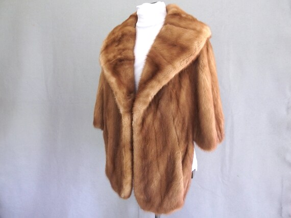 Vintage Mink Capelet, Fur Stole, Mink Stole, Size… - image 4