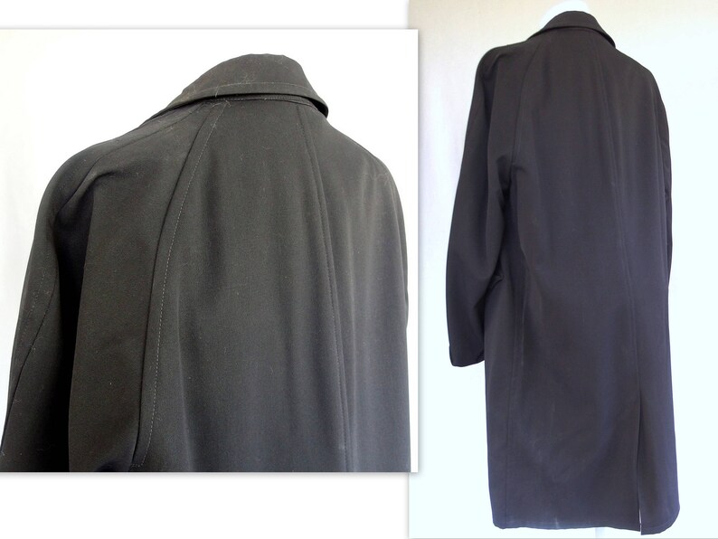 Unisex Black Raincoat Vintage Alligator Gold Label Trench - Etsy