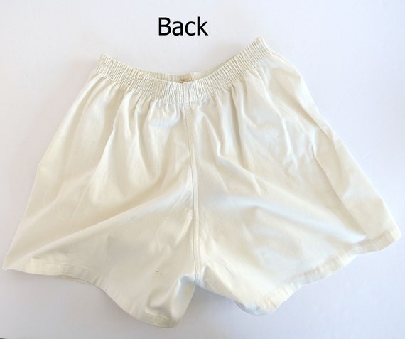 Vintage 1940's Men's White Gym Shorts - image 4