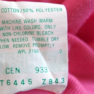 Vintage 1990's Pink Turtleneck, Girl's Appliqued Long Sleeved Knit Shirt from Health Tex, Size 6 image 7