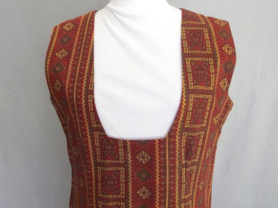 Ethnic Print Jumper, Vintage Handmade Dress, Fits… - image 6