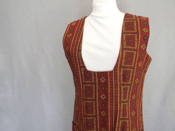 Ethnic Print Jumper, Vintage Handmade Dress, Fits… - image 7