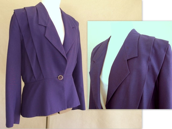 Purple peplum best sale jacket
