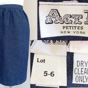 Denim Peplum Suit, Vintage 1980's Outfit with Studded Belt, Fits Size 4, Extra Small image 8